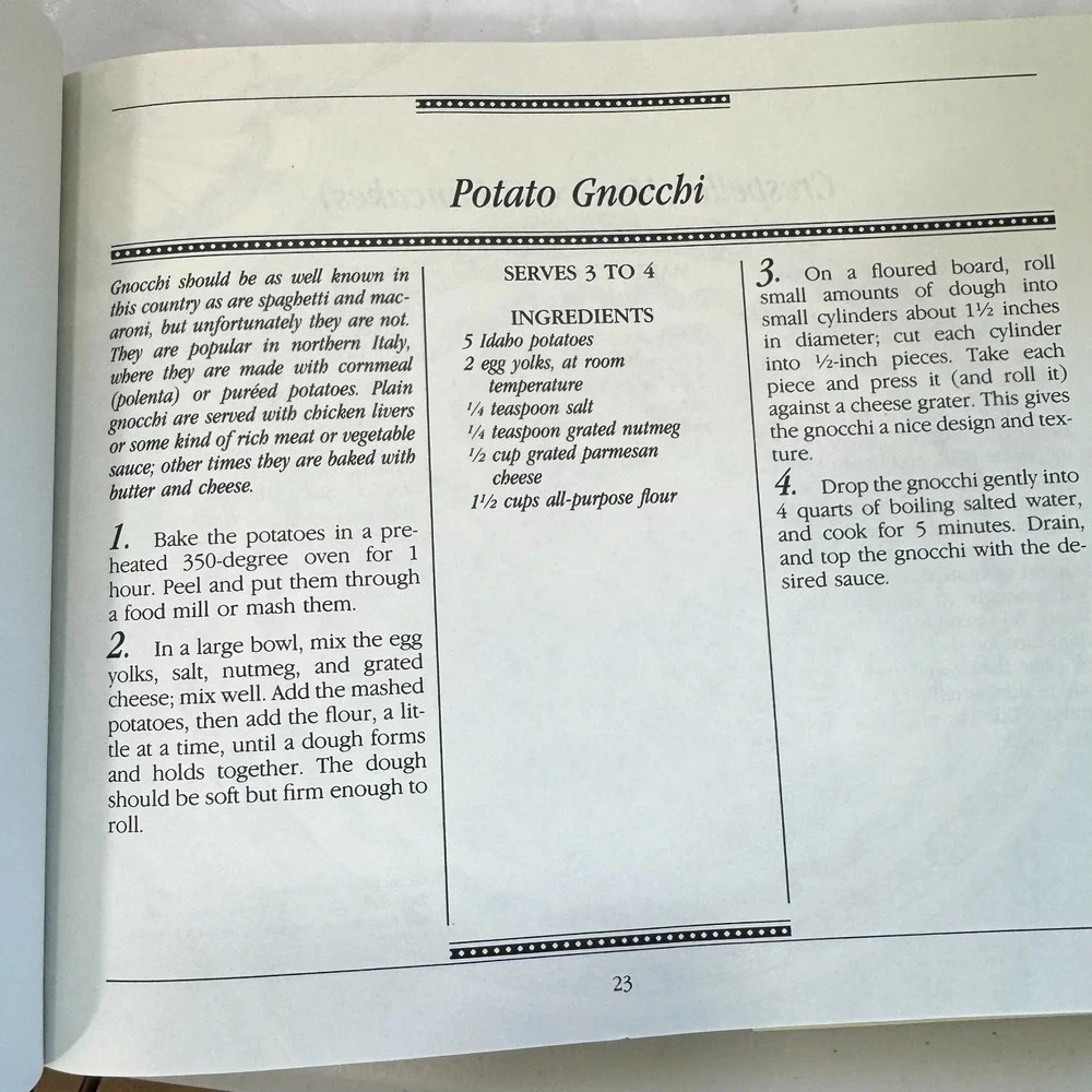 Vintage Cookbook The Joy Of Pasta Comfort Cookbook By Famularo Louise Imperiale